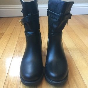 Dav Holloway Mid Rain Boot Black Size 9M
